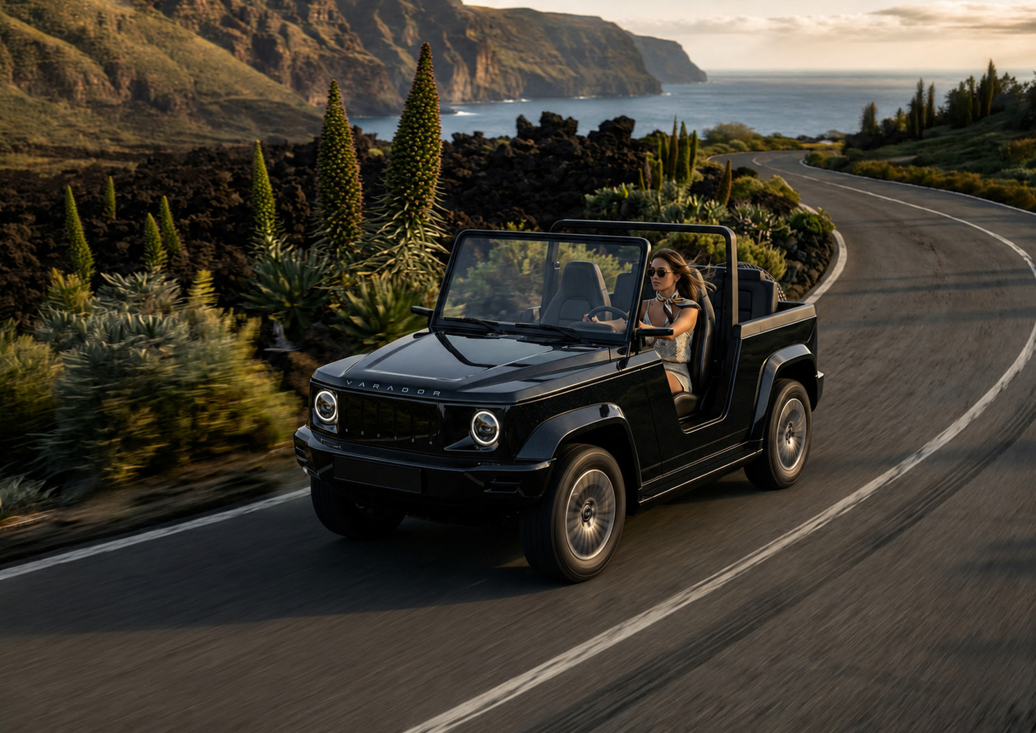 VARADOR ONE on a coastal road